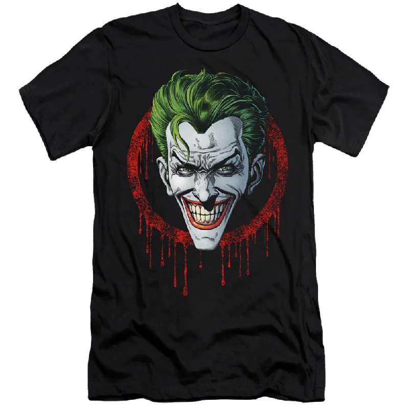 Stock Clearance Batman Slim Fit T-Shirt Joker Drip Black Tee