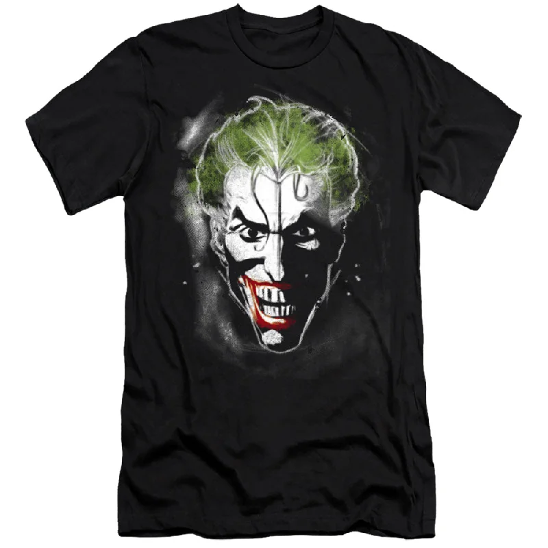 Exclusive Preview Batman Slim Fit T-Shirt Joker Face Makeup Black Tee
