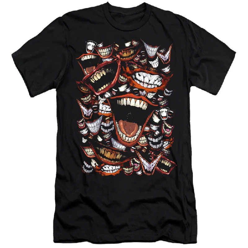 Act Fast Batman Slim Fit T-Shirt Joker Laugh Repeat Black Tee