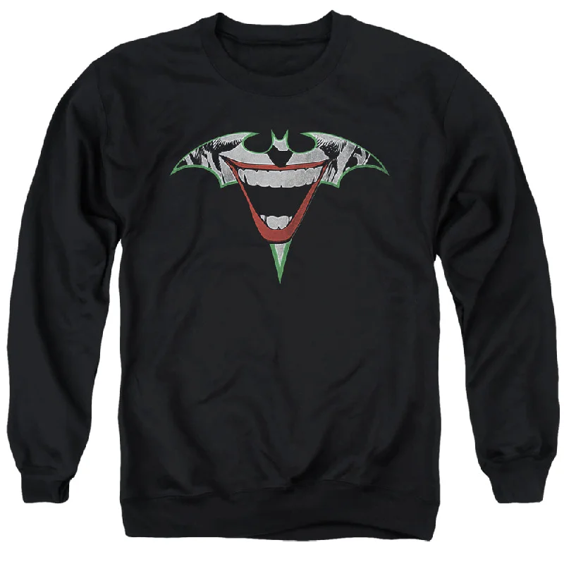Hurry In Batman Sweatshirt Joker Bat Logo Black Pullover