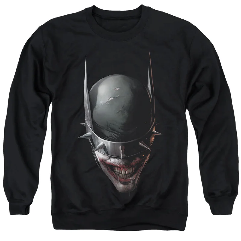 Act Now Batman Sweatshirt Who Laughs Close Up Black Pullover