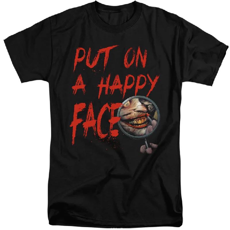 Buy Now Batman Tall T-Shirt Happy Face Black Tee