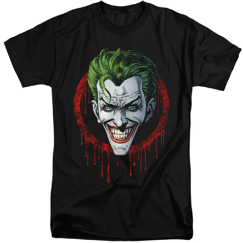 New Markdowns Batman Tall T-Shirt Joker Drip Black Tee