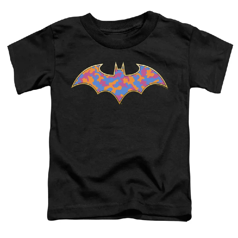 Big Discounts Batman Toddler T-Shirt Colored Camo Logo Black Tee