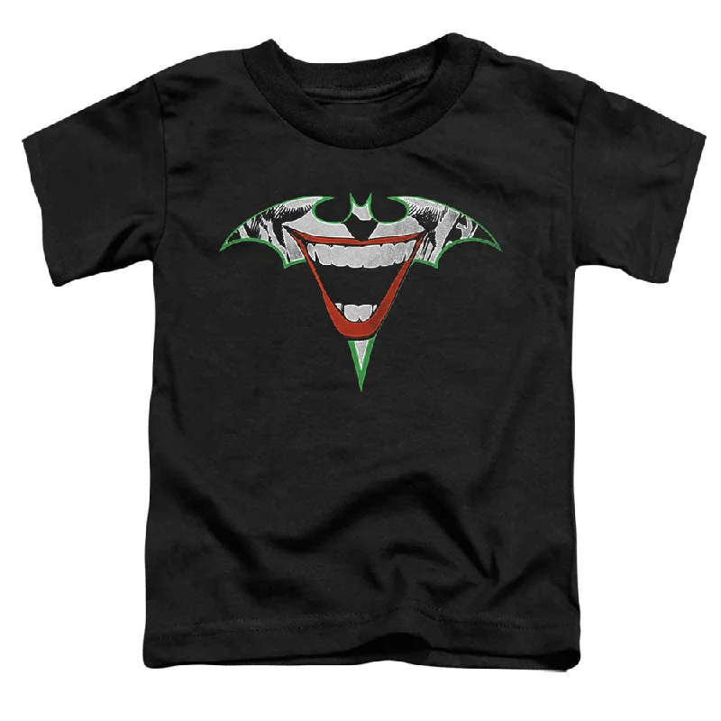 Major Savings Batman Toddler T-Shirt Joker Bat Logo Black Tee