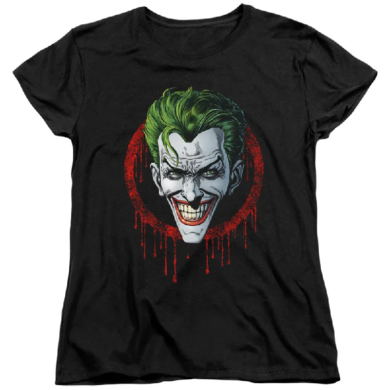 Time-Limited Offer Batman Womens T-Shirt Joker Drip Black Tee