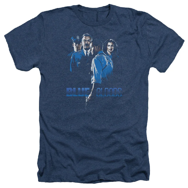 Hot Deal Blue Bloods Heather T-Shirt Cast Navy Tee