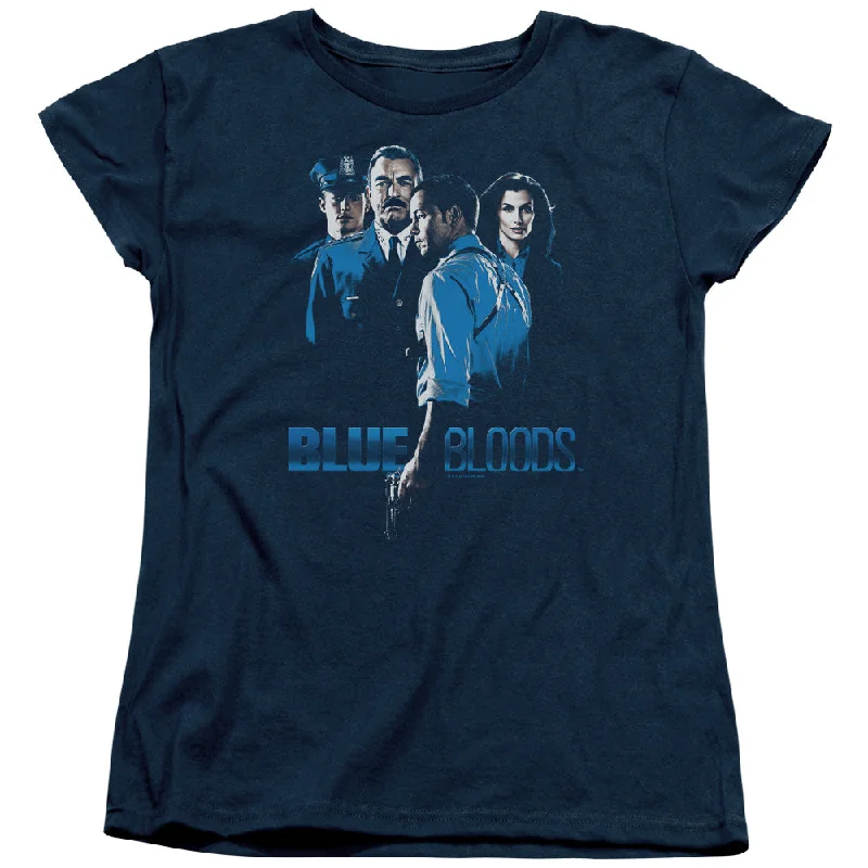 Limited Stock Blue Bloods Womens T-Shirt Cast Navy Tee
