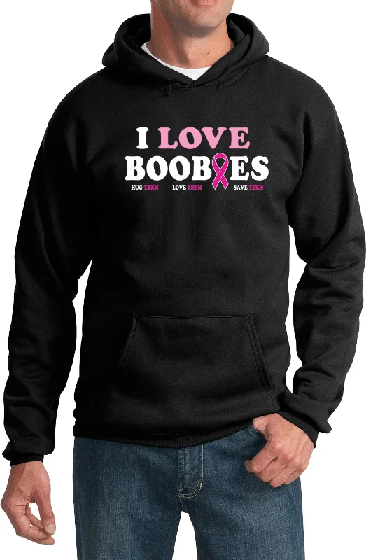 Daily Deals Breast Cancer Awareness Hoodie I Love Boobies
