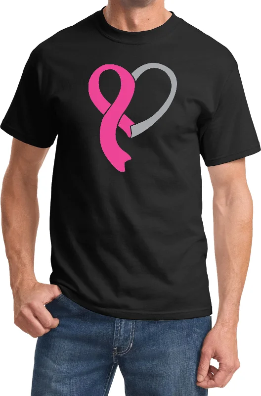 Deal of the Day Breast Cancer Awareness T-shirt Heart Ribbon
