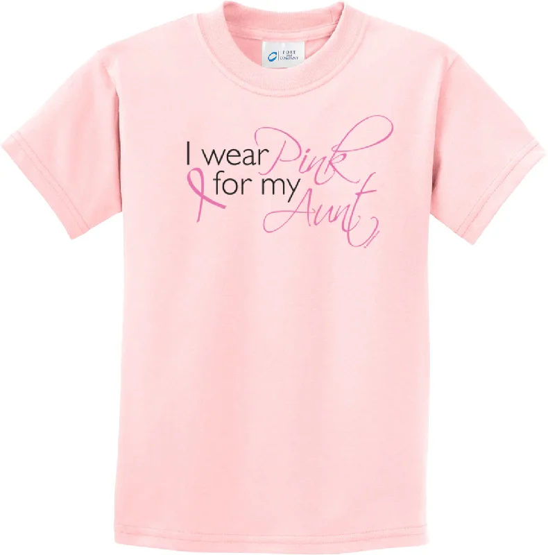 Take Advantage Breast Cancer Kids T-shirt Pink For My Aunt