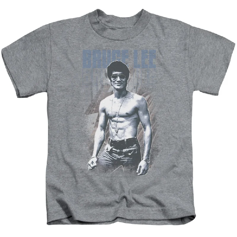 Loyalty Reward Bruce Lee Boys T-Shirt Shirt Off Portrait Silver Tee