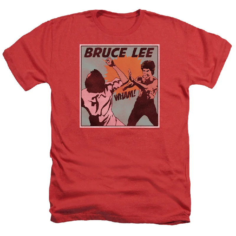 Discount Days Bruce Lee Heather T-Shirt Comic Red Tee
