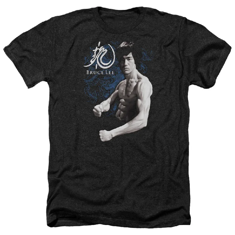 Today Only Bruce Lee Heather T-Shirt Dragon Stance Black Tee