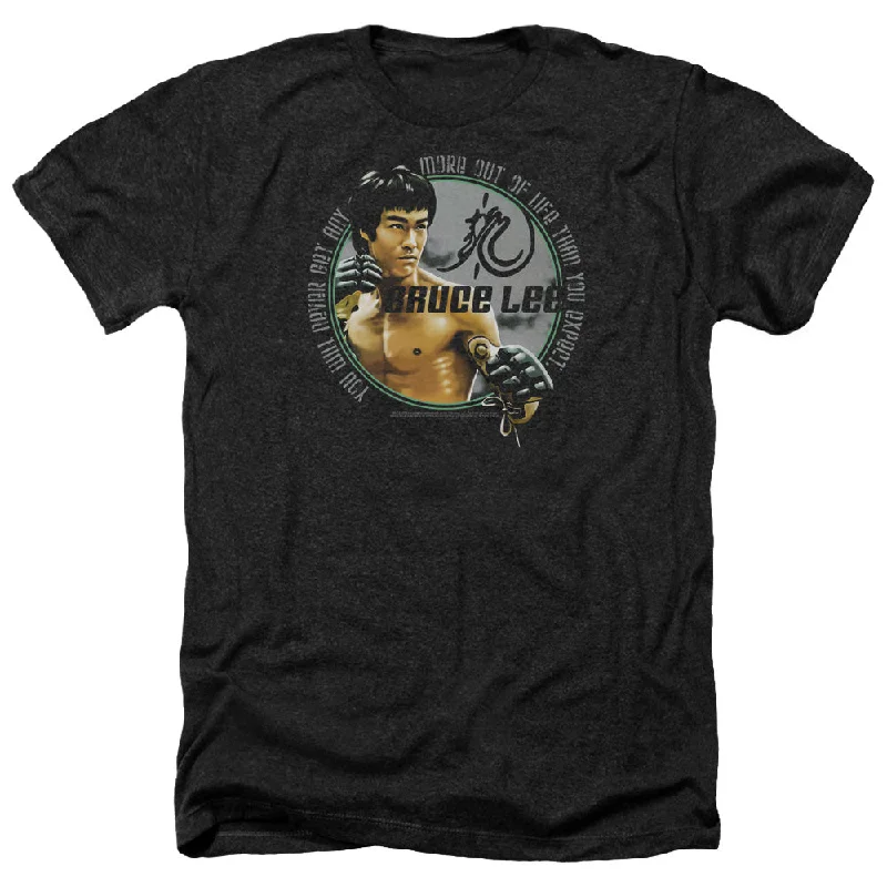 TIME-Limited Offer Bruce Lee Heather T-Shirt Never Get More Out Of Life Black Tee