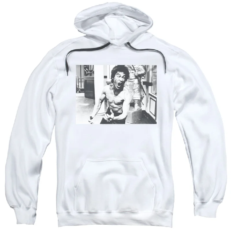 New Deals Bruce Lee Hoodie Full of Fury White Hoody