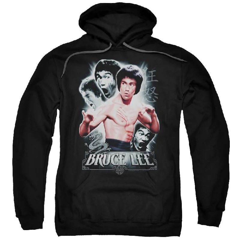 Incredible Offers Bruce Lee Hoodie Inner Fury Collage Black Hoody