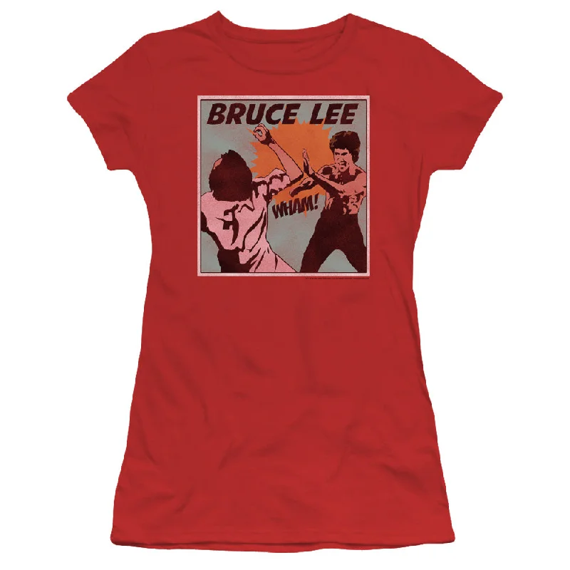 Savings Alert Bruce Lee Juniors T-Shirt Comic Red Tee