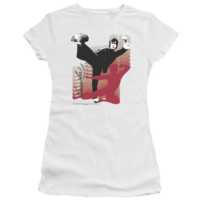 Limited Quantity Bruce Lee Juniors T-Shirt Kick It White Tee