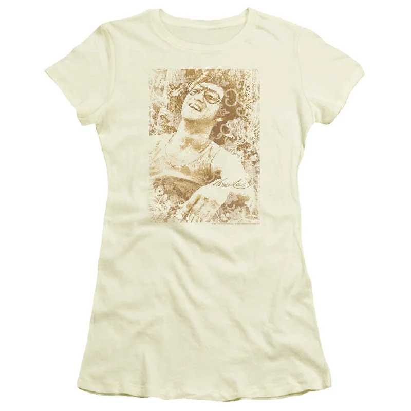 Massive Deals Bruce Lee Juniors T-Shirt Smiling Portrait Cream Tee
