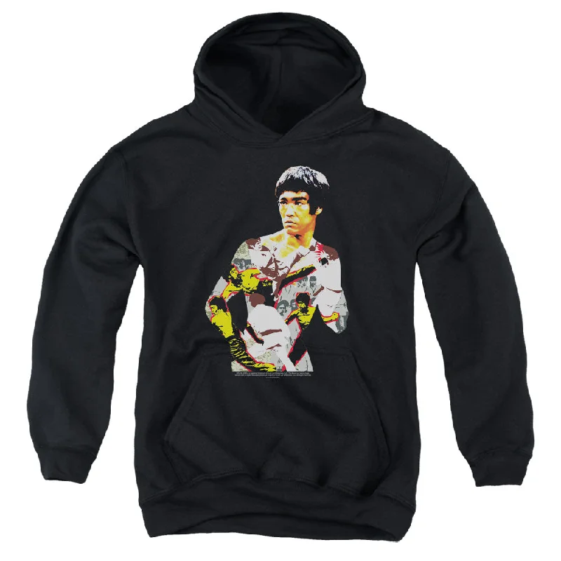 Deal Zone Bruce Lee Kids Hoodie Body Collage Black Hoody