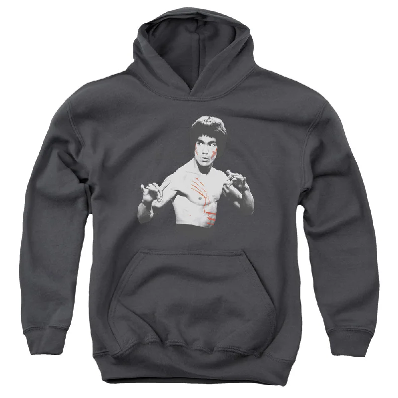 Bargain Prices Bruce Lee Kids Hoodie Confrontation Stance Charcoal Hoody