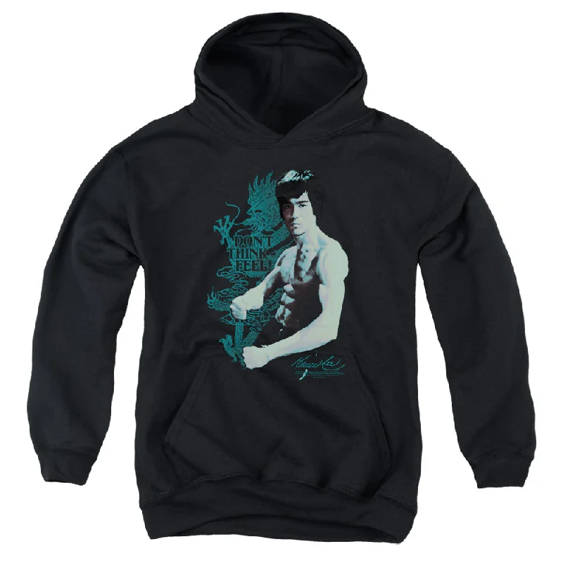 Extra Discounts Bruce Lee Kids Hoodie Don't Think Feel Black Hoody