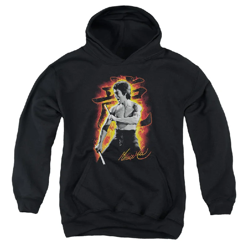 Take Advantage Bruce Lee Kids Hoodie Fire Black Hoody