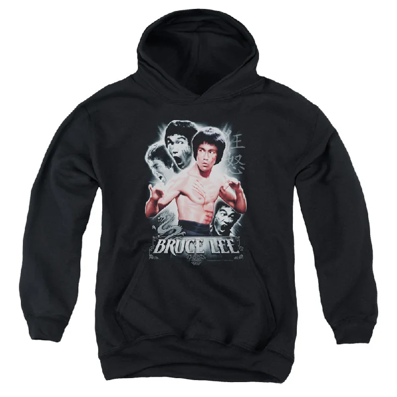 Bargain Prices Bruce Lee Kids Hoodie Inner Fury Collage Black Hoody