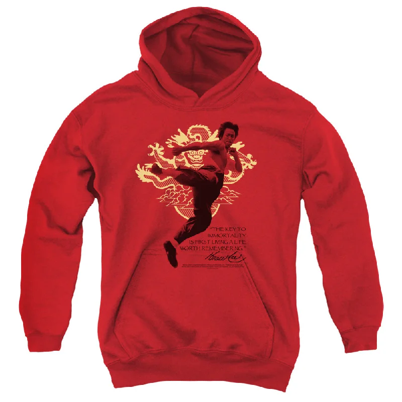 TIME-Limited Offer Bruce Lee Kids Hoodie Key to Immortality Red Hoody