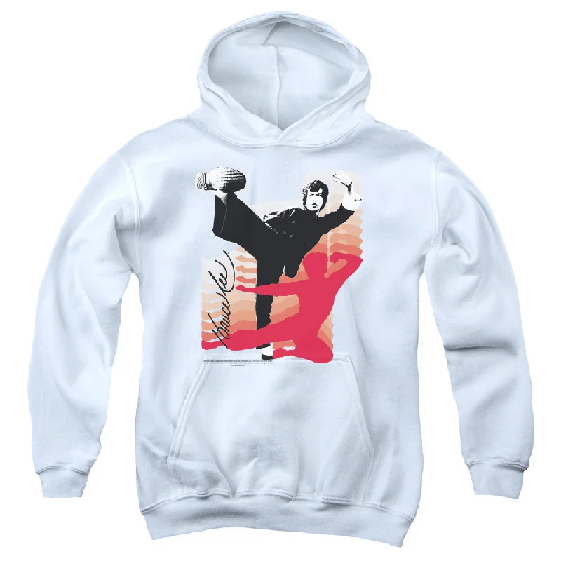 Sneak Peek Sale Bruce Lee Kids Hoodie Kick It White Hoody