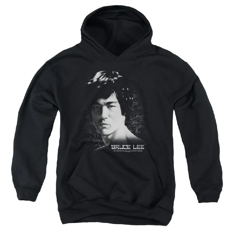 Blowout Deals Bruce Lee Kids Hoodie Serious Portrait Black Hoody