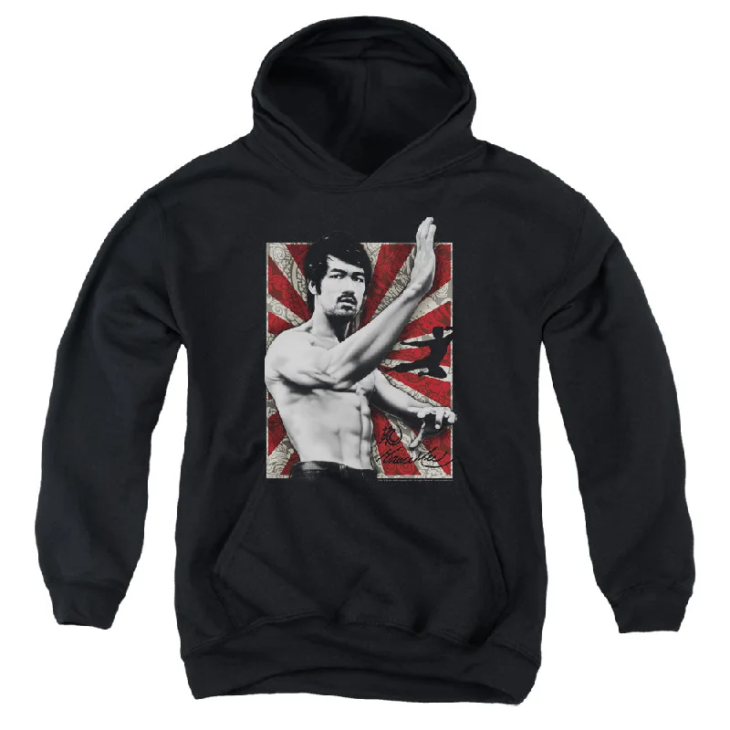 Epic Deals Bruce Lee Kids Hoodie Stance Portrait Black Hoody