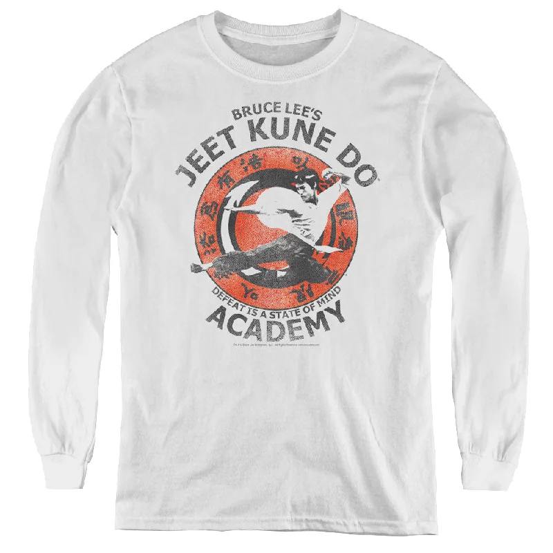 Massive Deals Bruce Lee Kids Long Sleeve Shirt Jeet Kune Do Academy White Tee