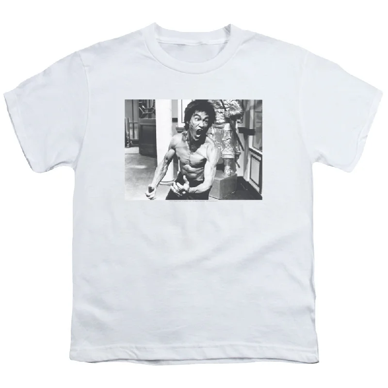 Super Bargain Bruce Lee Kids T-Shirt Full of Fury White Tee