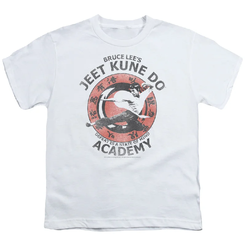 Limited Availability Bruce Lee Kids T-Shirt Jeet Kune Do Academy White Tee