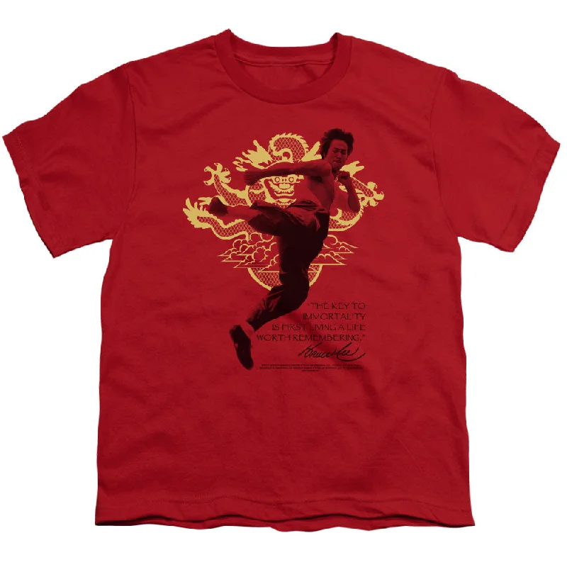 Today’s Deal Bruce Lee Kids T-Shirt Key to Immortality Red Tee