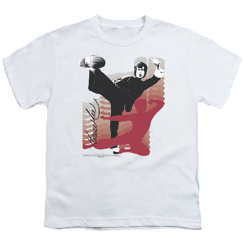 Blowout Sale Bruce Lee Kids T-Shirt Kick It White Tee