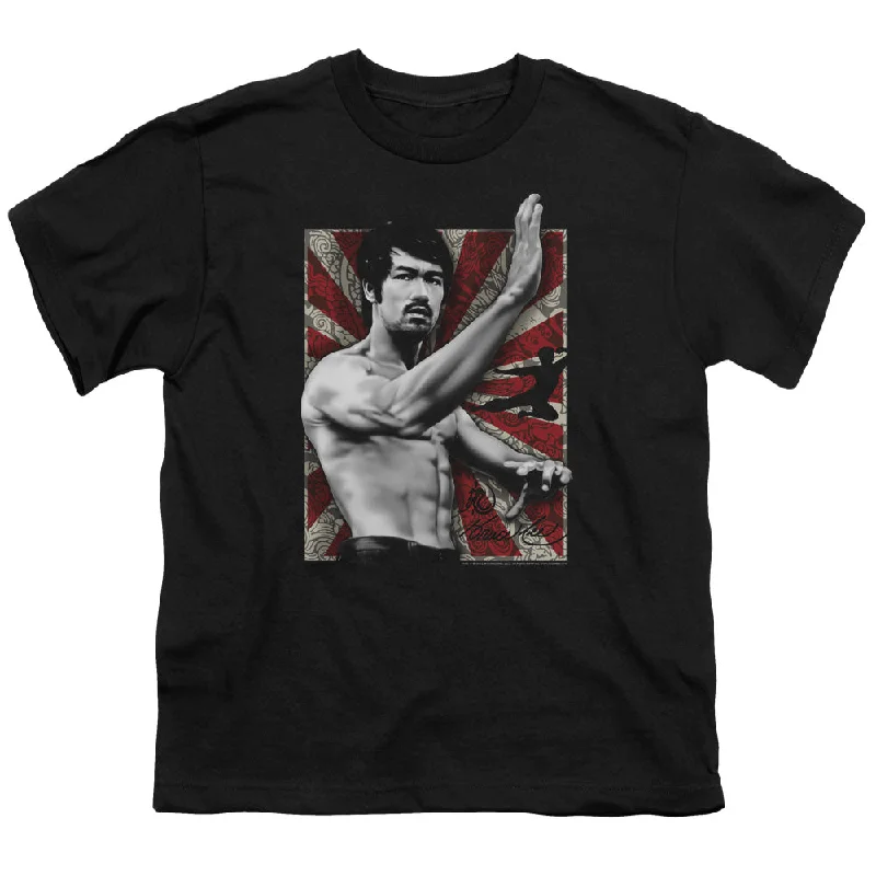 Great Deals Bruce Lee Kids T-Shirt Stance Portrait Black Tee