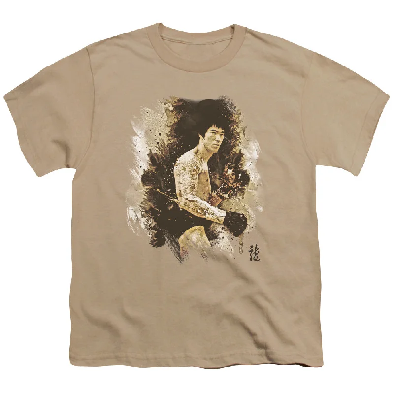 Online Specials Bruce Lee Kids T-Shirt Vintage Photo Sand Tee