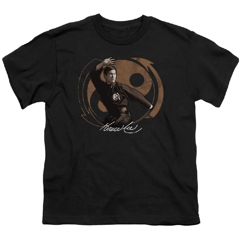 Discount Deals Bruce Lee Kids T-Shirt Yin Yang Black Tee