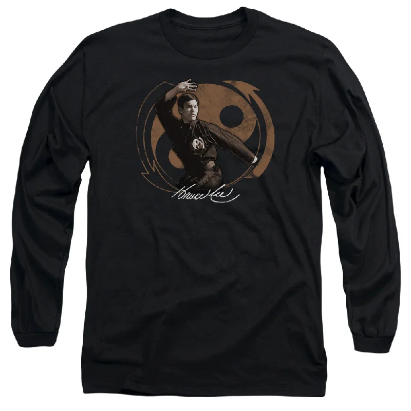 Price Drop Bruce Lee Long Sleeve T-Shirt Yin Yang Black Tee