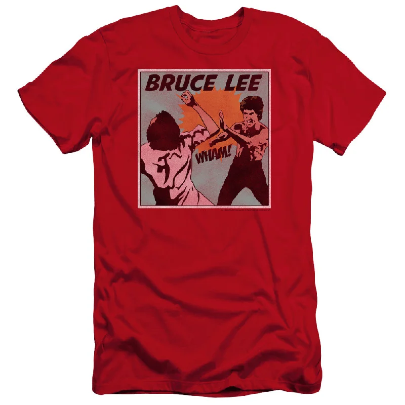 Deal Alert Bruce Lee Premium Canvas T-Shirt Comic Red Tee