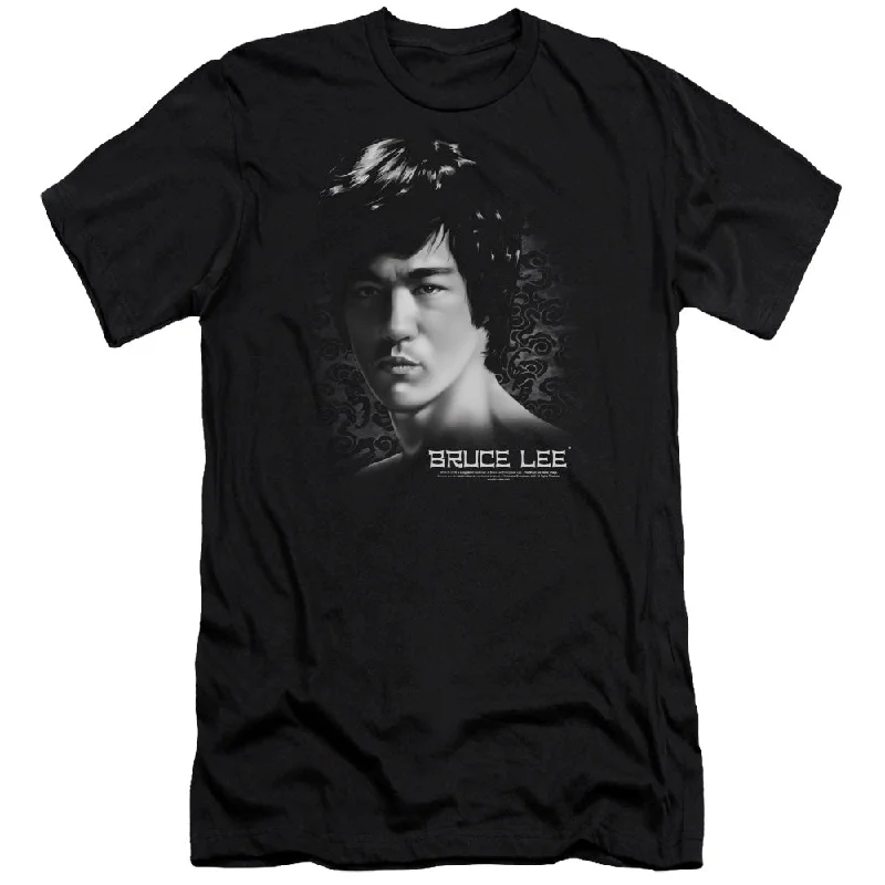 Extra Discounts Bruce Lee Premium Canvas T-Shirt Serious Portrait Black Tee