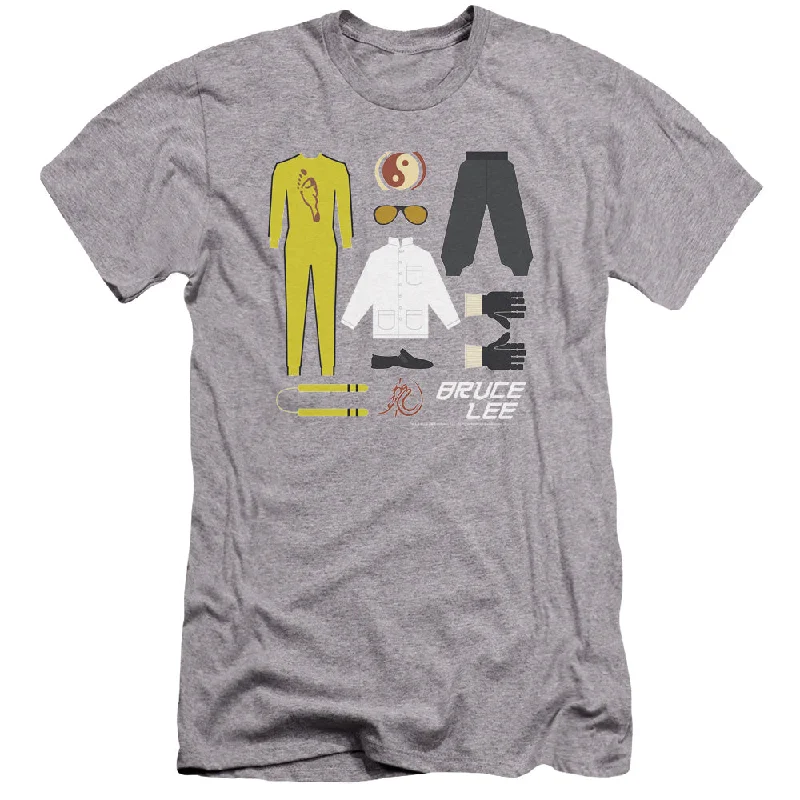 Crazy Deals Bruce Lee Premium Canvas T-Shirt Signature Items Athletic Heather Tee