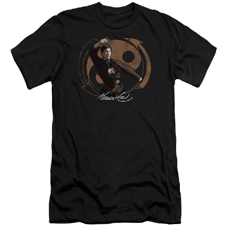 Closeout Bruce Lee Premium Canvas T-Shirt Yin Yang Black Tee