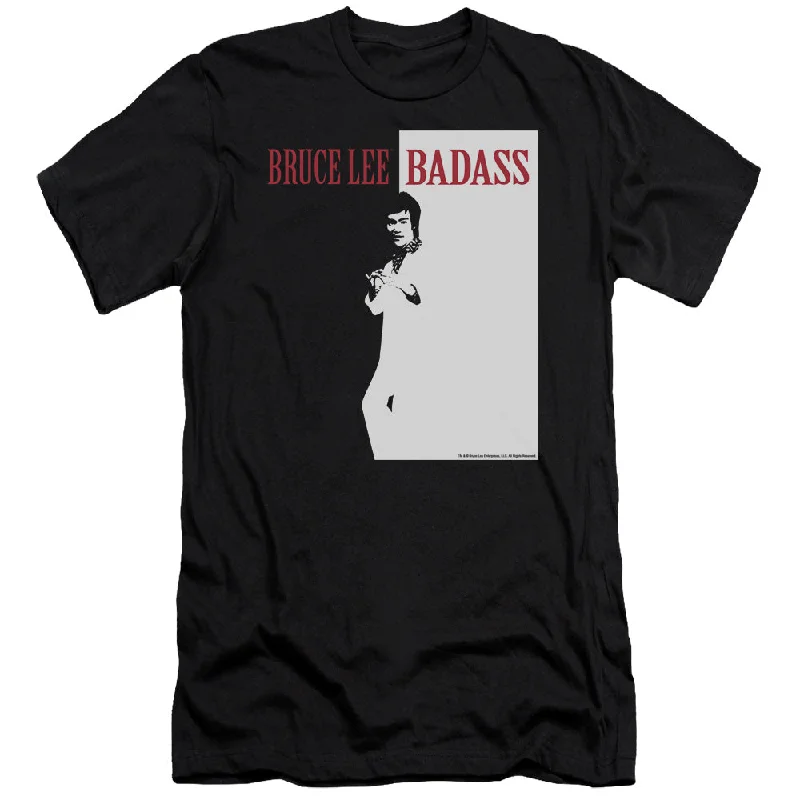 Season Finale Sale Bruce Lee Slim Fit T-Shirt Badass Black Tee