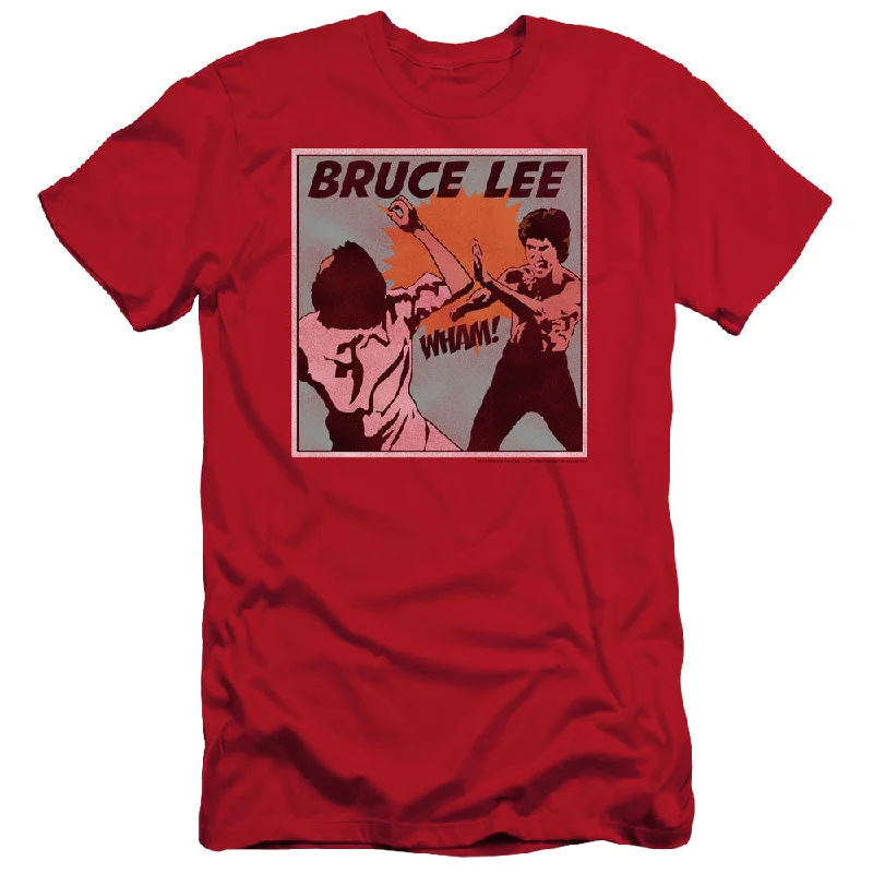 Amazing Deals Bruce Lee Slim Fit T-Shirt Comic Red Tee