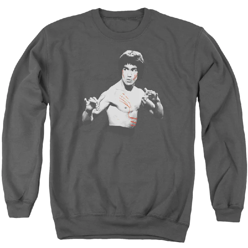 Amazing Deals Bruce Lee Sweatshirt Confrontation Stance Charcoal Pullover