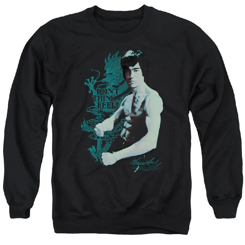 Blowout Deals Bruce Lee Sweatshirt Don't Think Feel Black Pullover